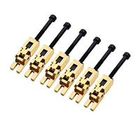 Set of 6 Double Locking System Locked Saddles forGuitar Tremolo Bridge(Golden)
