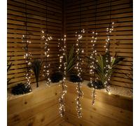 Samuel Alexander Set Of 6 Drop Tree Multi-action Christmas Clusterbrights With 384 Warm White