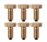 Set of 6 Electric Guitar Tremolo Bridge Fine Tuning Screws for Floyd Rose, Compatible with 5mm Thread, Chrome/Black/Gold, 13.5mm Length, Iron Material