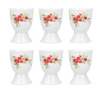 Set Of 6 Floral Egg Cups Kitchencraft Multi Large