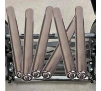 Set of 6 Galvanized Steel Conveyor Rollers 5.1 cm Diameter Smooth Movement for Wood Fencing Transport Solution (6 pcs 50 mm Long 30 cm)