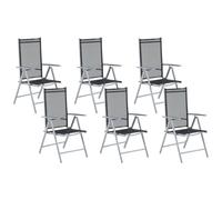 Set of 6 Garden Chairs CATANIA Metal Black