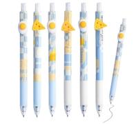 Set of 6 Gel Pens, Rollerball Pen Erasable Retractable Limited Edition Removable and Recombinable Decorative Animals, Gel Pens Erasable for Students Gift, School Supplies School Office Supplies