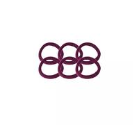 Set of 6 Girls Small Coloured Soft Jersey Endless Hair Elastic Band Ponio Bobbles (Burgundy)