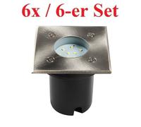 Set of 6 Ground light LED recessed floor lamp GORDO N 1W SMD angular