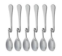 Set of 6 Hanging Coffee Spoon Creative Bending Handle Stainless Steel Stirring Spoons for Tea Coffee Dessert (Vertical Hanging L)