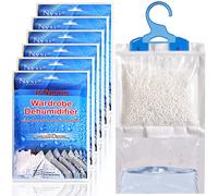 Set of 6 Hanging Interior Wardrobe Dehumidifier - 230g Each Bag - Idea