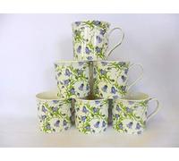 Set of 6 Harebell China Palace Mugs