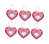 ＡＷＨＡＯ Set of 6 Heart-shaped Pendants, Versatile And Portable Valentine's Day Gift, to Hang on A Bag, Backpack, in The Office Or Living Room.