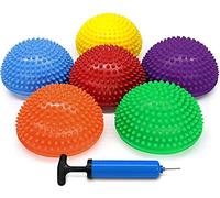 Set of 6 Hedgehog Balance Pods with Spiky, Stepping Stone for Kids Indoor Outdoor Play, Fitness Domes for Sports, Foot Massage, Stability Coordination Training, Balancing Therapy in Multiple Colors