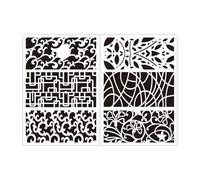 Set of 6 Hollow Out Drawing Templates Detailed Sketching Stencils Perfect for Scrapbookers & Craft Enthusiasts Handwriting Practice Stencil