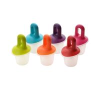 Set of 6 Ice Lolly Maker, Durable Plastic Lolly Makers for Home, Colorful Top Candy Maker for Refrigerator