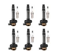 Set of 6 Ignition Coil Pack Spark Plugs Fits for 3.5 EcoBoost V6 Ford F150 F-150 Flex Taurus Explorer Lincoln MKS MKT 2011 2012 2013 2014 2015 2016 2017 3.5L Turbo Coils Spark Plugs UF646 DG549