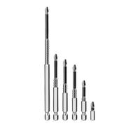 Set of 6 Intense Magnetic Drill Bits Screwdriver Bits | Anti-Vibration Bits for Automotive Building Plumbing Electricity Metallurgy Maintenance Carpentry Roofing