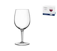Set Of 6 Large Ruby Glass Wine Goblets Transparent Bormioli