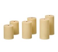 Set of 6 LED Candles BRAISE 10/13/15 cm Beige