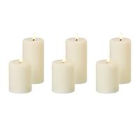 Set of 6 LED Candles NOISETTE 10/16 cm Off-White