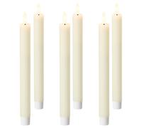 Set of 6 LED Candles SAPHIR 24 cm Off-White