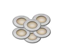 Set Of 6 LED Ground level spotlight Une 6-Kit Recessed outdoor ligths round Ø3,7
