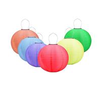 Set of 6 LED Solar Chinese Lanterns, 12in Solar Lanterns for The Garden, Waterproof Hanging Solar Lantern, Outdoor Decor for Garden Patio Yard Path Weddings Birthdays Party(Colorful)