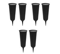 Set Of 6 Memorial Vases Florals Holder With Ground Spikes And Foam Inserts For Cemetery Artificial Flower Arrangements Memorial Vases