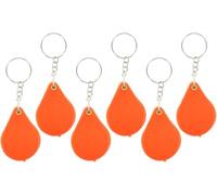Set of 6 Mini Glass Key and ABS Material Magnifier with Bright LED Light Portable Magnifier Keychain Real Therapy for Various Occasions