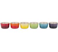 Set of 6 Mini Rainbow Ramekin , Stoneware,Rainbow, 100 ml