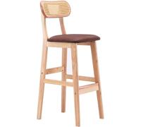 Set of 6 Modern High Bar Stools with Backrest 81.3 cm Tall 150 kg Capacity Ideal for Kitchen Island or Pub Brown Finish Comfortable Seating at 82 cm Height