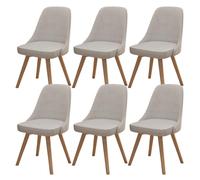 Set of 6 Modern Leather Dining Chairs Ergonomic 360° Swivel Design Stylish & Comfortable for Living Room Kitchen Bedroom Office Furniture