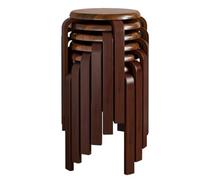 Set of 6 Modern Stacking Chairs, Backless Stools - Durable Lightweight Space-Saving Seating for Kitchen, Dining Room, Office, Outdoors, Patio, Indoor/Outdoor, Classroom, Event