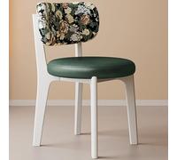 Set of 6 Modern Upholstered PU Leather Dining Chairs - Stylish Wooden Armless Kitchen Stools with Comfortable Backrest for Restaurants Cafés and Living Rooms - Elegant White Finish