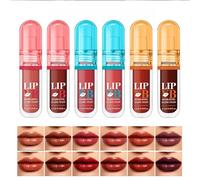 Set of 6 Moisturising Lip Gloss - A Moisturising Lip Balm Containing Natural Oils Non Chic Glow Perfect Lipstick Collection (Shiny, Tint, Moisture