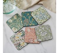 Set of 6 Morris & Co. Coasters Multi-Coloured