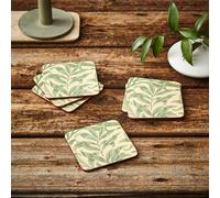 Set of 6 Morris & Co. Willow Bough Coasters Green