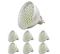 Set of 6; MR16 LED Bulb; 420 lm 48 * 2835 SMD 4.5 W LED Bulbs, Energy Saving, Perfect for Replacing 40 W Halogen Bulb, 12 V AC/DC 120 ° Beam Angle, Led Bulb, Cool White, Dimensions 49 x 49 mm