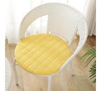 Set of 6 NonSlip Round Chair Cushions 40cm Soft Seat Pads for Indoor/Outdoor UseIdeal for Garden Kitchen Dining Room OfficeLime Yellow 4Piece Set 45cm