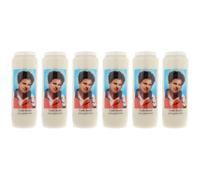 Set of 6 Novena Candles of Saint Carlo Acutis - Novena Candle - Christian Cult in Vegetable Wax
