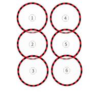 Set of 6 Objective Point Marker Disc Gaming Accessory Compatible with 40K Warhammer and Other Tabletop War Games (Miniatures not Included)