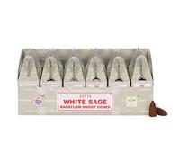 Set Of 6 Packets Of Satya White Sage Backflow Dhoop Cones