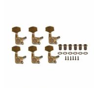 Set Of 6 Pegs With Antique Bronze Finish And Hexagonal Design For Stable Tension Adjustment Suitable For Stringed Instrument Repair And Restoration Projects
