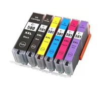 Set of 6 PGI580XXL CLI581XXL Compatible Ink Cartridges inc Photo Blue for Canon PIXMA TS8151 TS8150 TS9150 TS8152 TS9155 TS8250 TS8251 TS8252 TS8350 TS8351 TS8352 TS8350a TS8351a TS8352a Printers