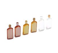 Set of 6 Pieces Miniature Whisky Bottles Model Dollhouse Foods Accessories