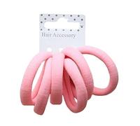 Set of 6 Pink Soft Jersey Endless Hair Elastics Bobbles Bands