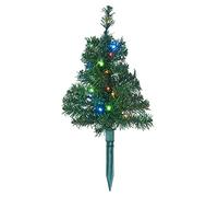 Set of 6 Pre-Lit Christmas Tree Pathway Stake Lights, 33 cm