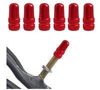 Set of 6 Premium Anodized Alloy Presta Valve Stem Caps for Bikes, Durable & Sl esign, for Most Presta Valves, Enhances Bike Style, Performance & Overall Look, Easy to Install