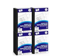 Set of 6 Professional ReceitBook/DuplicateBook/Triplicate Book/Invoice Book - Half Size & Full Size with Carbon Sheets (50 Pages Full Size Triplicate Book)
