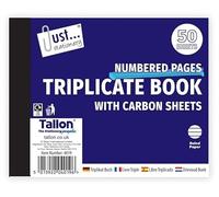 Set of 6 Professional ReceitBook/DuplicateBook/Triplicate Book/Invoice Book - Half Size & Full Size with Carbon Sheets (50 Pages Half Size Triplicate Book)