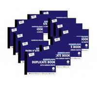 Set of 6 Professional ReceitBook/DuplicateBook/Triplicate Book/Invoice Book - Half Size & Full Size with Carbon Sheets (80 Pages Half Size Duplicate Book)