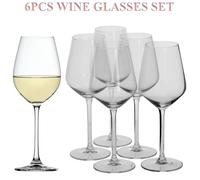 Set of 6 Prosecco Wine Flute Glasses 370ml Champagne Cava Party BBQ Wedding Xmas