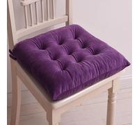 Set of 6 Purple Seat Cushions for Dining Room Chairs 18x18 Square Kitchen Chair Pads Comfortable Cushions for Indoor & Outdoor Use Perfect Dining Chair Accessories